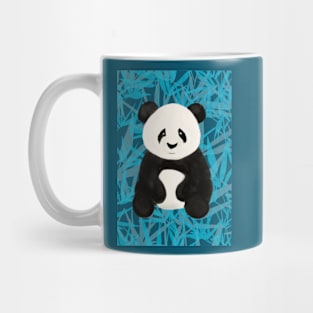 Panda Bear with a Blue Background Mug